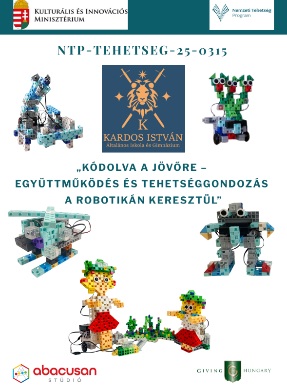Kódolva a jövőre – robotika és tehetséggondozás – projektplakát